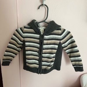 knit baby zip up jacket